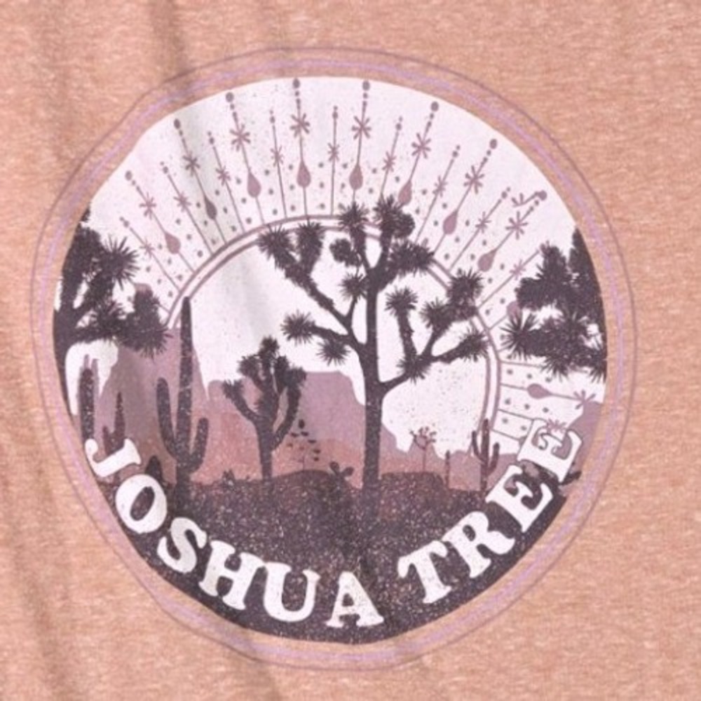 Self Esteem Joshua Tree Graphic Tee Womens Large Peach Short Sleeve Desert Shirt